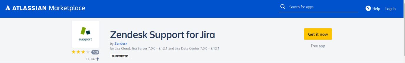 Zendesk Jira Integration: Installing Zendesk Support for JIRA connector.